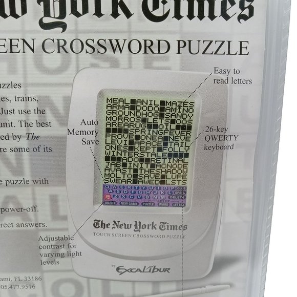 Excalibur The New York Times Touch-Screen Crossword Brain Game Never Used - Picture 3 of 8